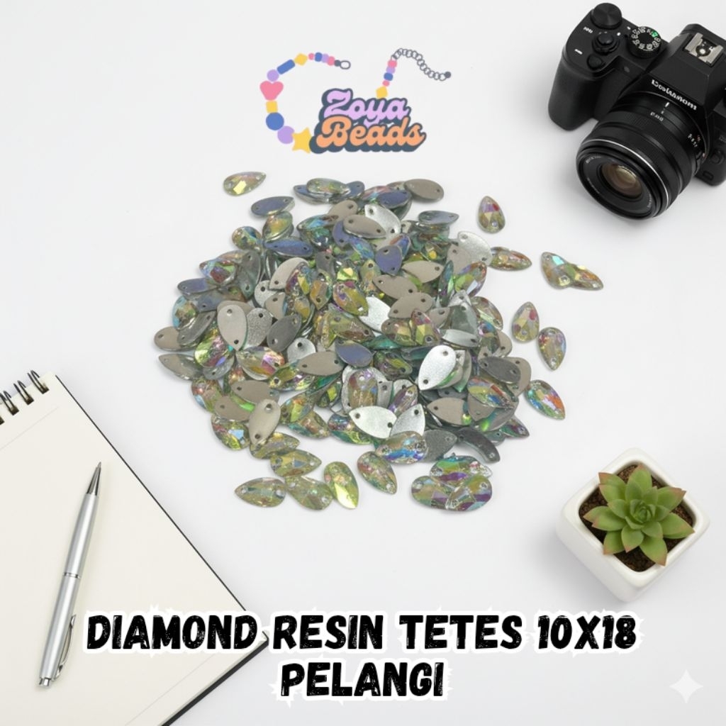 Diamond Resin Tetes 10x18 Ab/Pelangi / Diamond Tetes / Payet Tetes / Mute Tetes / Mute Resin / Payet
