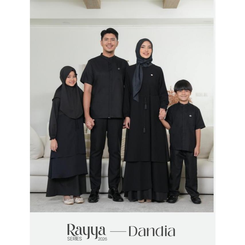 Pesona-FAMSET Sarimbit Keluarga NIBRAS DIARAYYAKU DANDIA BLACK (hitam) / Family Set Sarimbit Nibras 