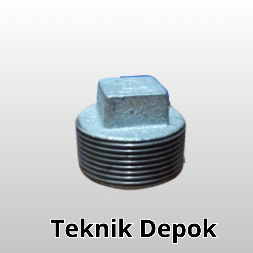Plug Besi 4 Inch Dop Drat Luar Penutup Ujung Sambungan Air Fitting Pipa Cap Ulir Luar Tutup Lubang S