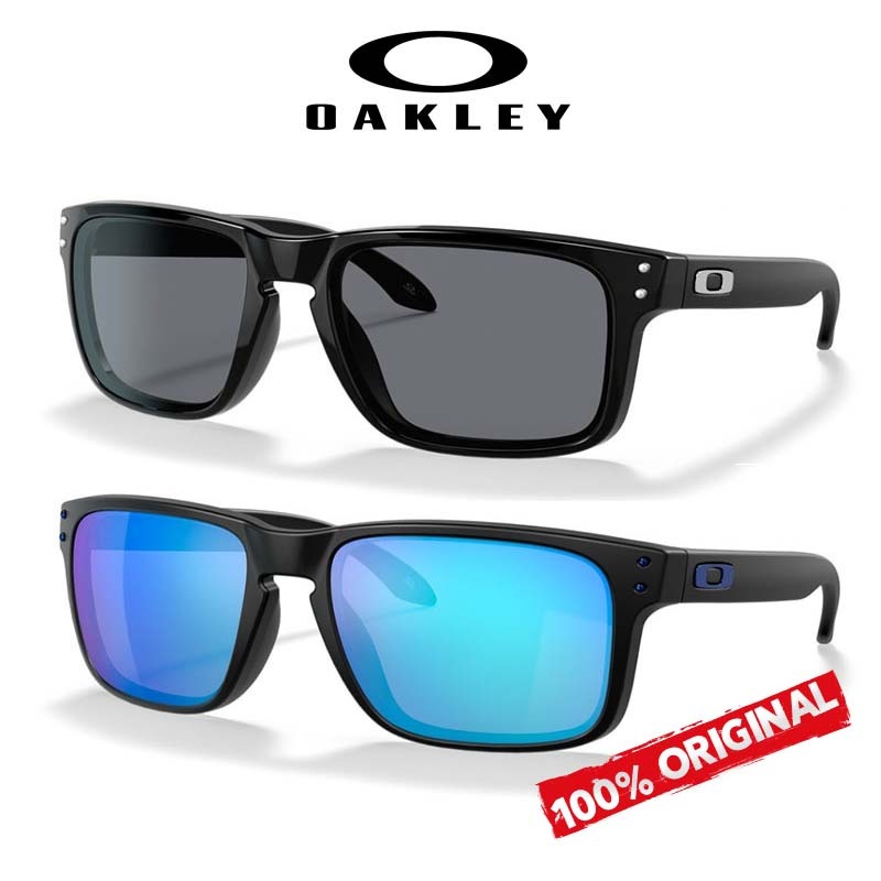 100% Original Kacamata Hitam Oakley Sunglasses HOLBROOK OO9102/OO9244 Polished Black Unisex