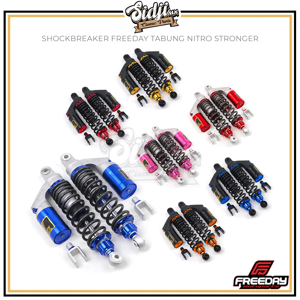 Shockbreaker Shock Belakang Tabung Matic FREEDAY STRONGER Nitro 280mm 320mm 340mm Aerox 155 PCX 150 