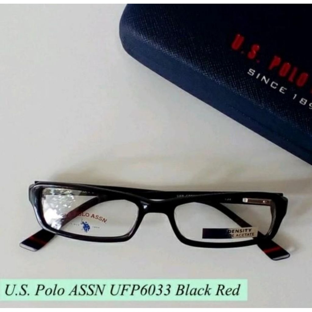 Frame Kacamata U.S Polo ASSN UFP6033 Black Red Original