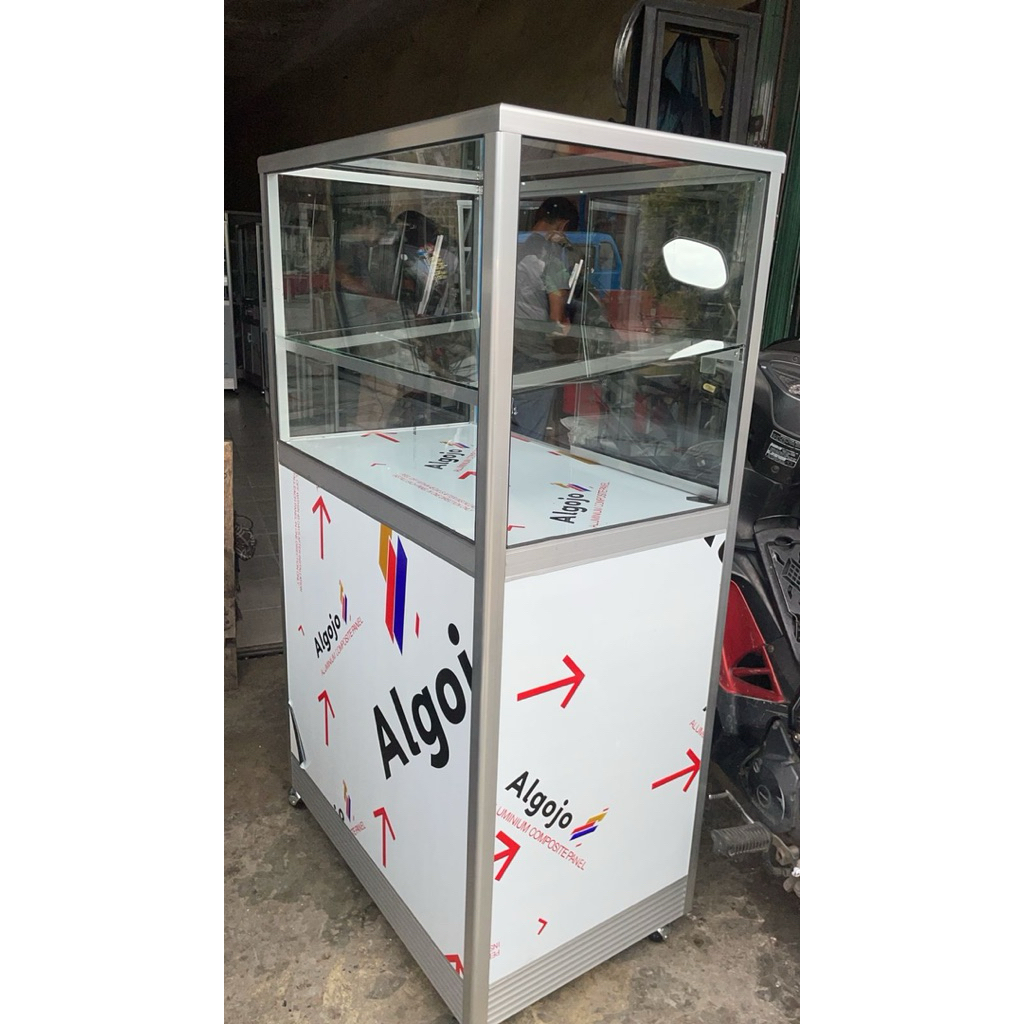 Etalase Booth Etalase Gerobak Donat + Stiker