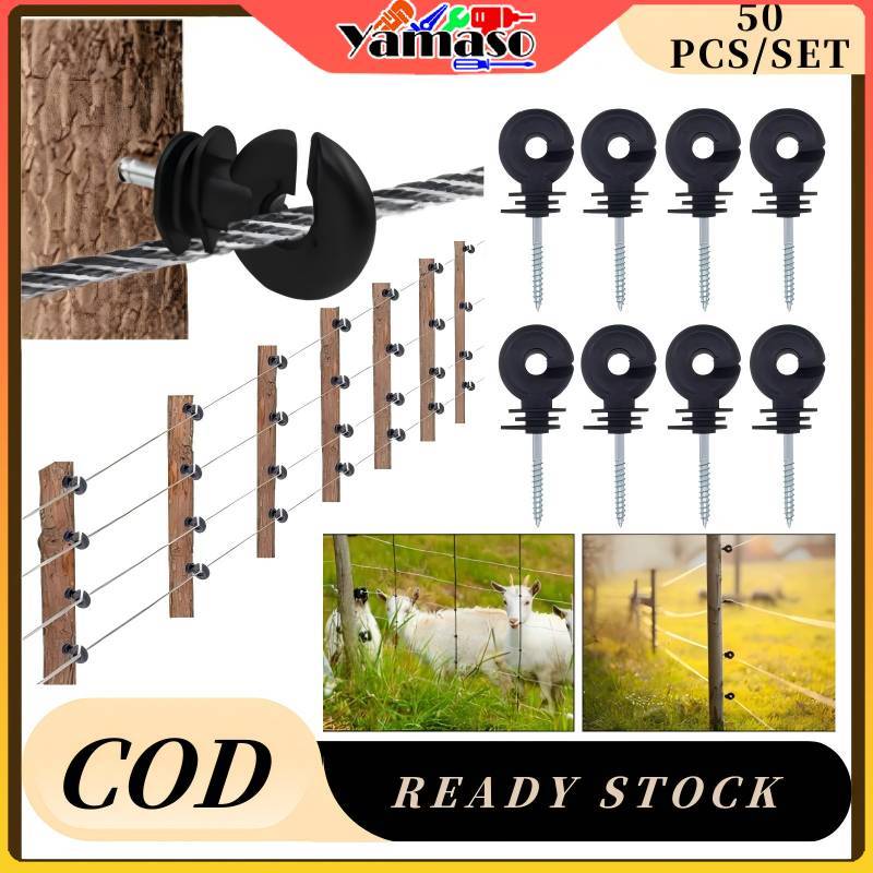 50 Pcs Isolator Pagar Listrik Electric Fence Insulator Ring Insulator Pagar Listrik Insulator Pagar 