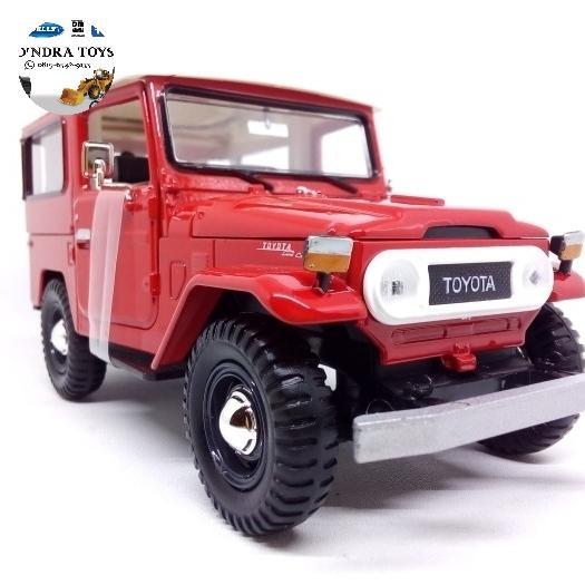 Miniatur Diecast Mobil Jeep Hardtop Toyota Land Cruiser Fj40 Merah Kode 139