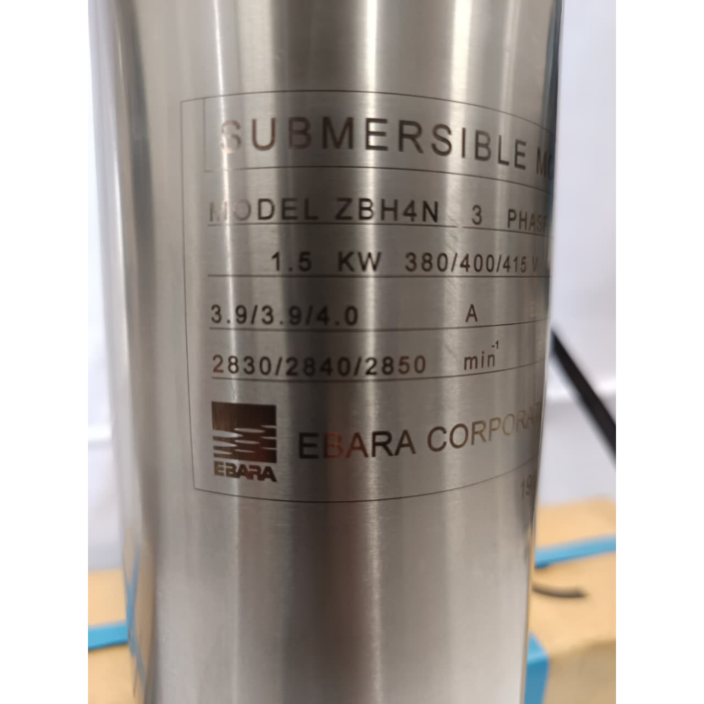Pompa Motor Submersible Ebara 3 Phase Sibel 1.5 HP dan 2 HP