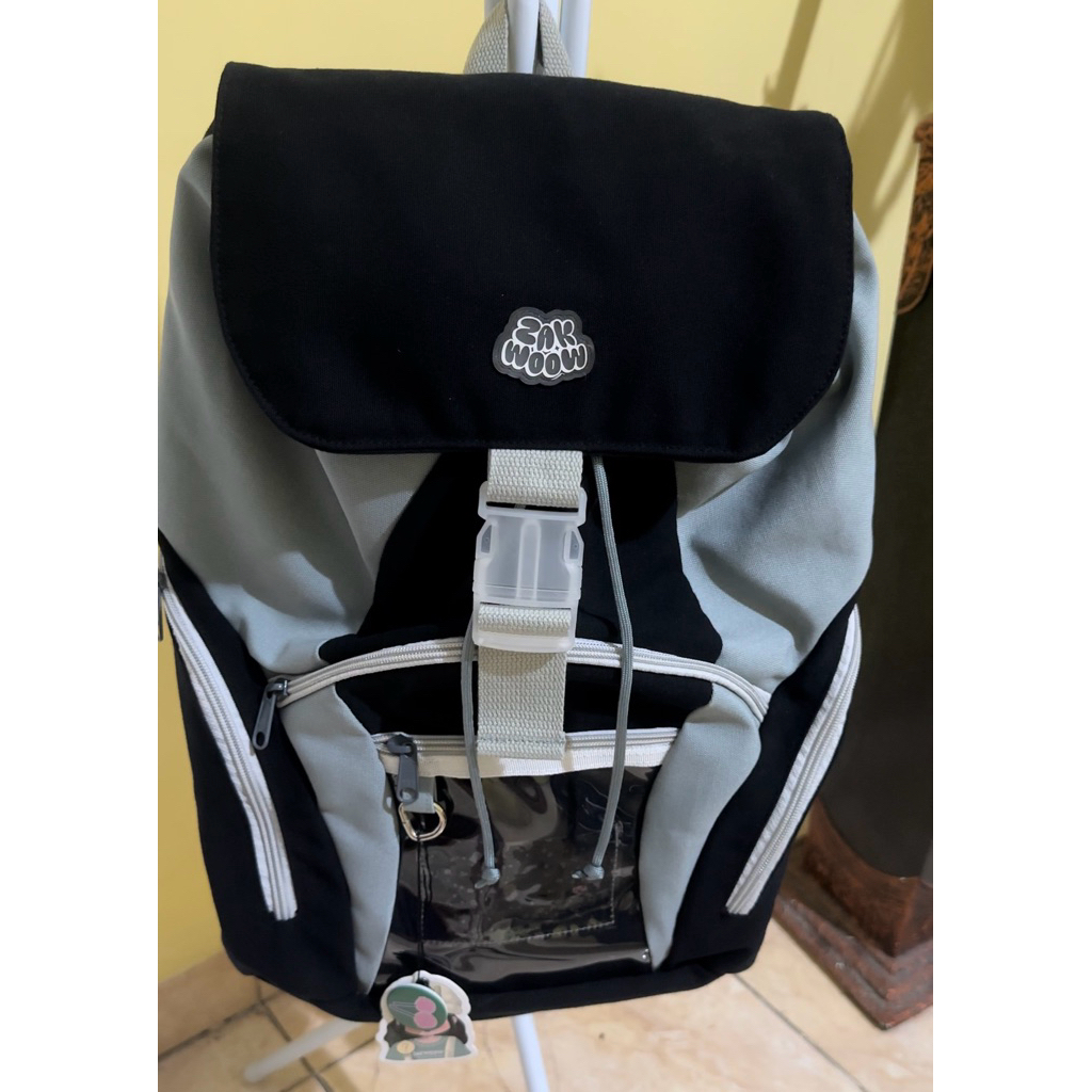 Tas Zakwoowstyle Zorro Backpack Hitam Tas Travel Tas Aesthetic Tas Gemes Tas Ransel Tas serut