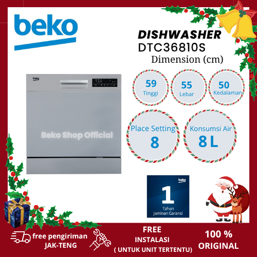 Dishwasher Beko DTC36810S Mesin Cuci Piring Beko