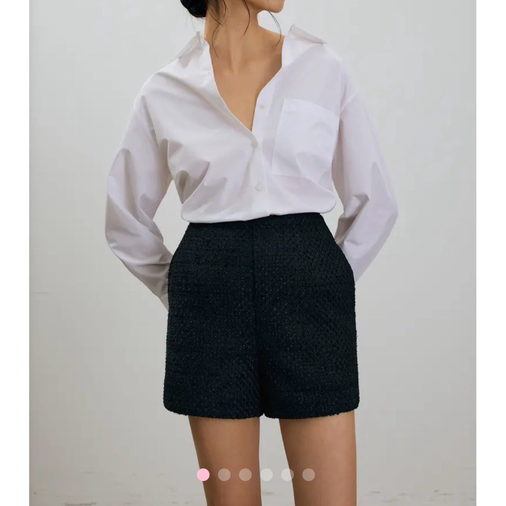 Love bonito Fumiko Ribbon Tweed High Waist Shorts s