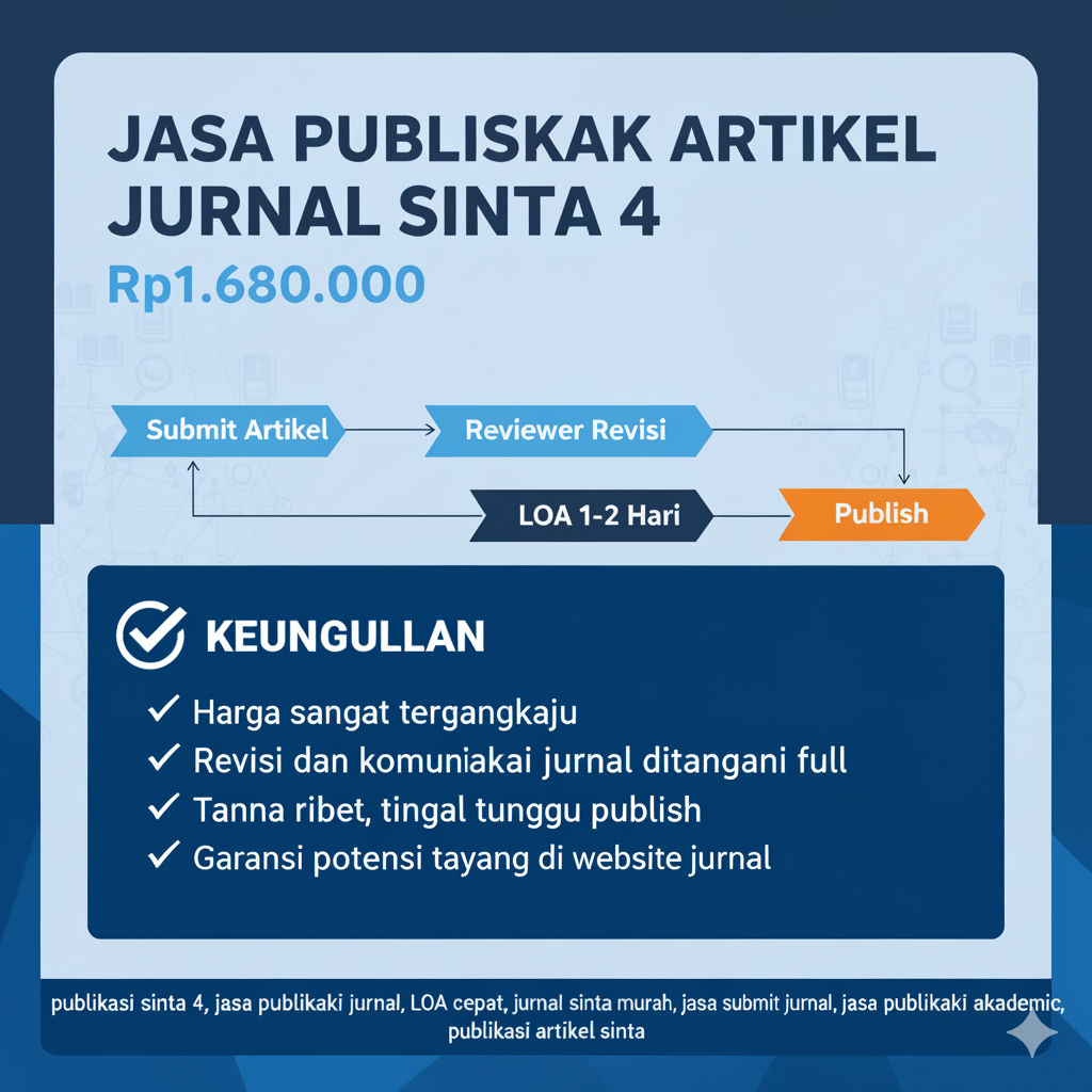 Jasa Publikasi Jurnal SINTA 4 Resmi – LOA 1–2 Hari – Termasuk Revisi Reviewer