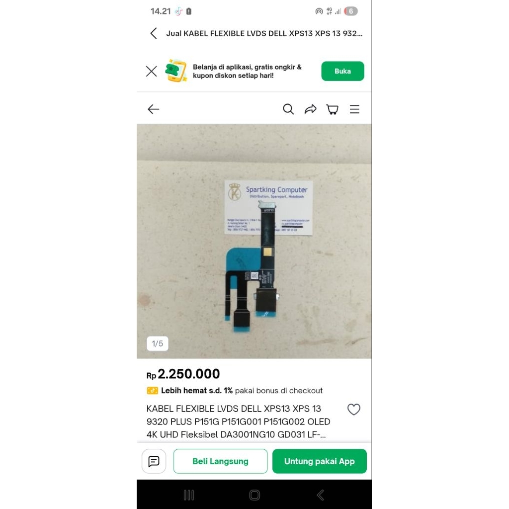 Kabel Flexible laptop LVDS Dell XPS13-9320 OLED