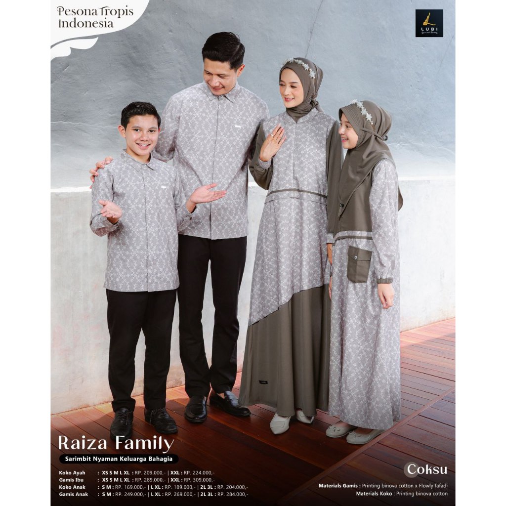 SARIMBIT LUBI 2025 RAIZA COKSU FAMILY ORIGINAL FASHION BAJU BUSANA MUSLIM GAMIS WANITA BUSUI KOKO KE