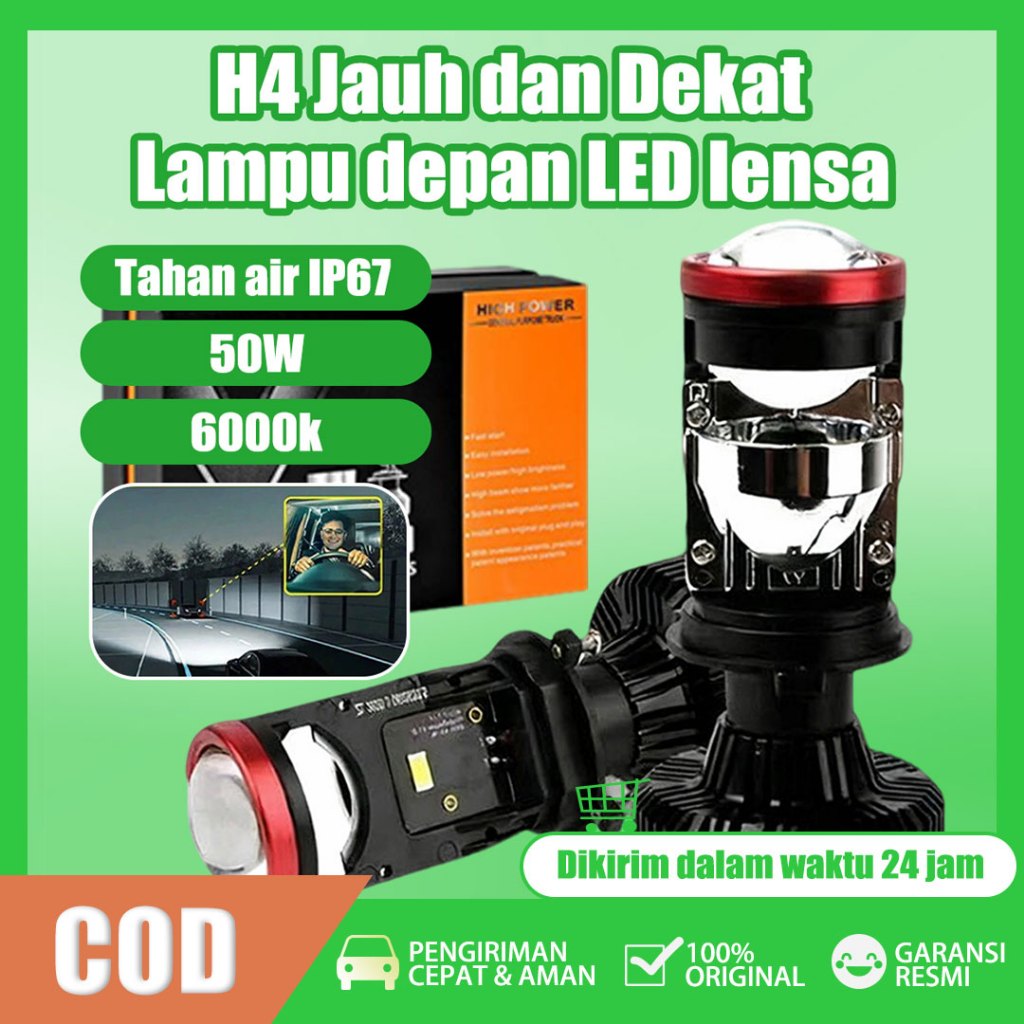 Lampu led mobil dan motor Y7D lampu h4 super terang 50W lampu led h4 mobil lampu mobil led h4 super 