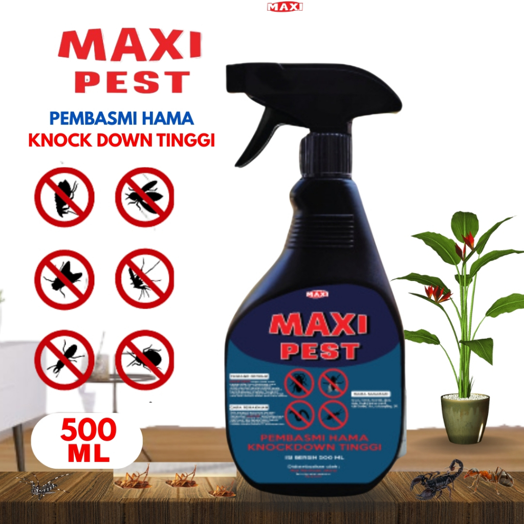 Racun Kecoa Jerman MAXIPEST 500ml Pembasmi Kecoa Kamar Mandi & Pantry