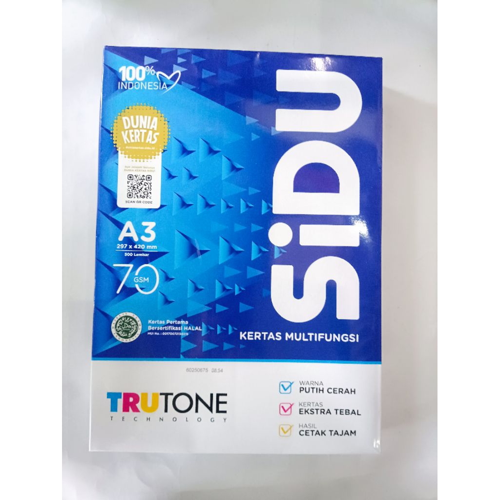 KERTAS HVS A3 70 SIDU