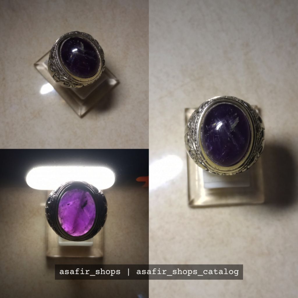 Natural Kecubung Wulung 100% Asli Original Murni Alam Ungu Berserat Ketika di Senter Top Quality
