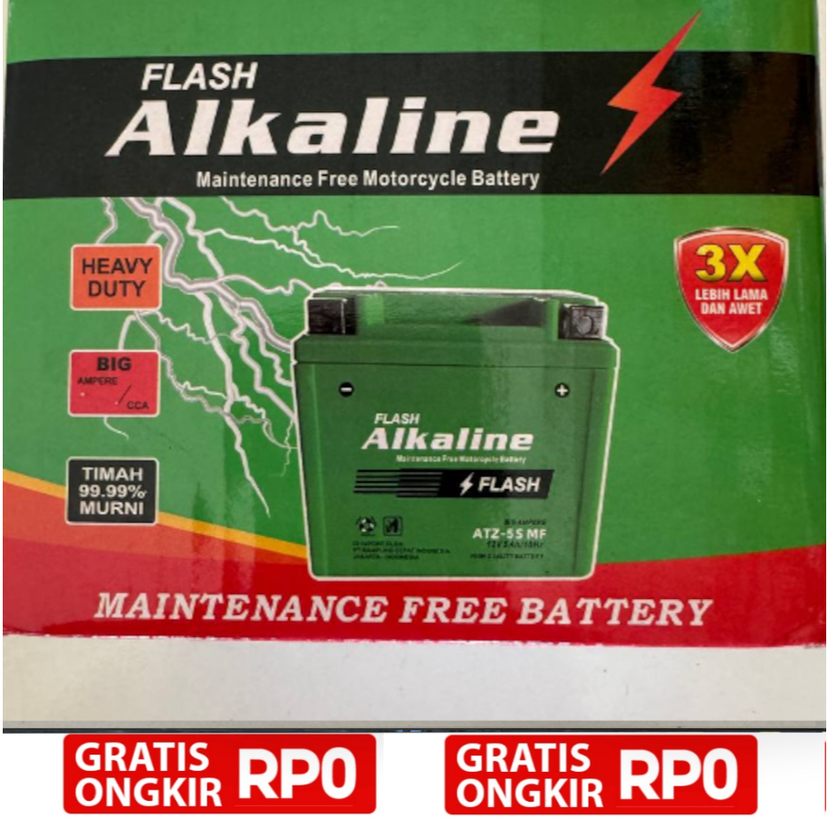 Aki Motor ALKALINE ATZ5S VERSI ASLI ORIGINAL 100%