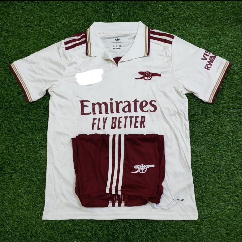 Stelan Setelan Jersey Kaos Baju Sepak Bola Dewasa Arsenal 3rd Young Guns Home Away 3rd Third Putih W