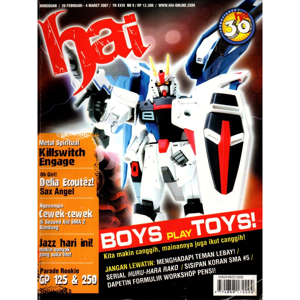 Majalah Hai 2007 - Cover Edisi BOYS PLAY TOYS