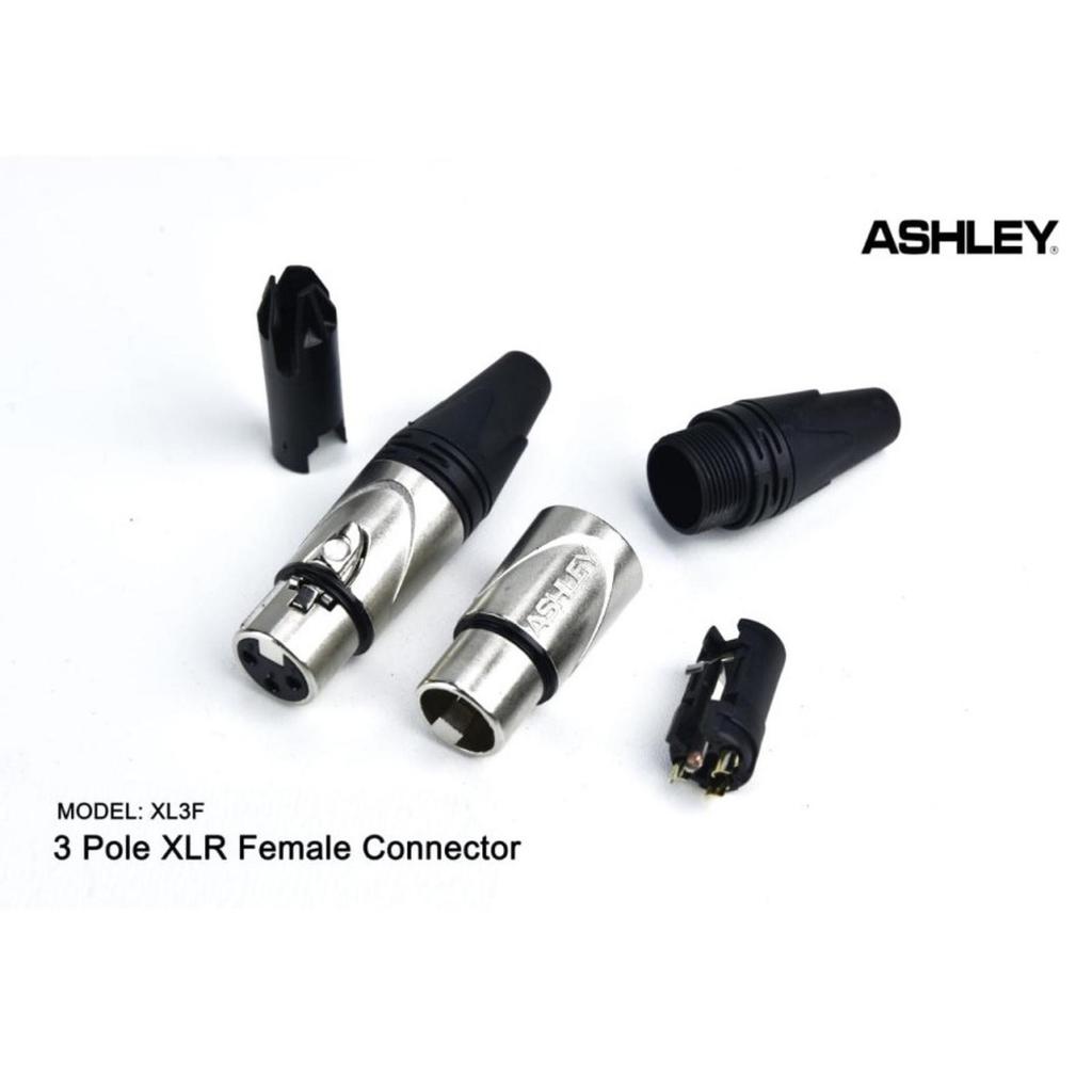 Jack XLR Female Ashley XL3F 3Pin Original / Jack XLR ASHLEY XL-3F / Jack Canon Ashley Jack Ashley