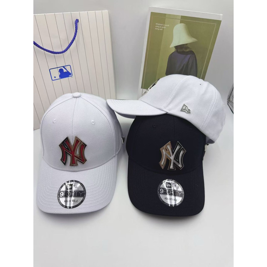 Topi baseball unisex NY plat besi crum tebal Premium