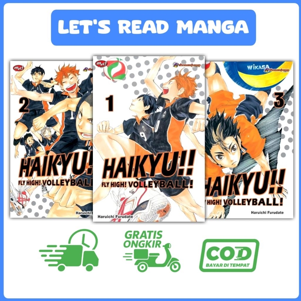 Komik Manga Haikyuu Vol. 1-45 by Haruichi Furudate Bahasa Indonesia