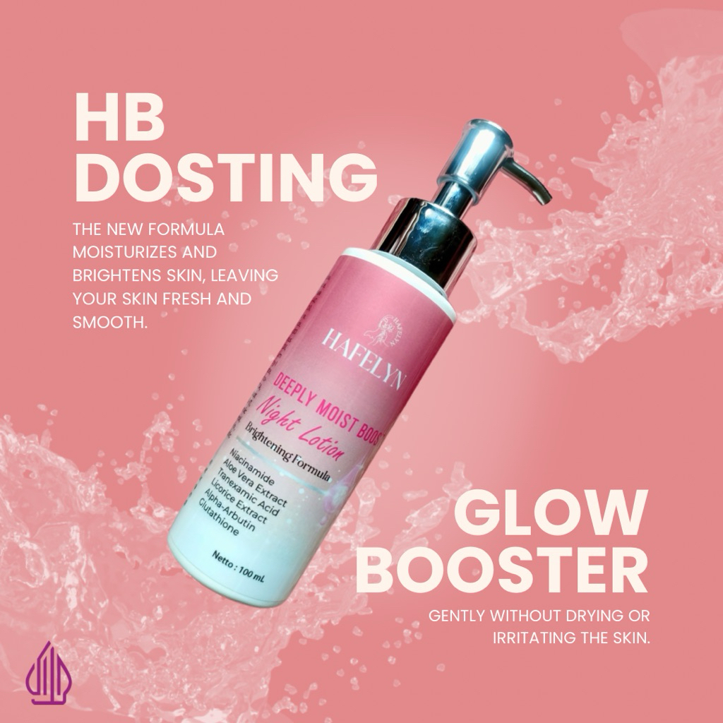 HAFELYN BODY LOTION (HB DOSTING BPOM) Pemutih badan with Niacinamide & Alpha-arbutin
