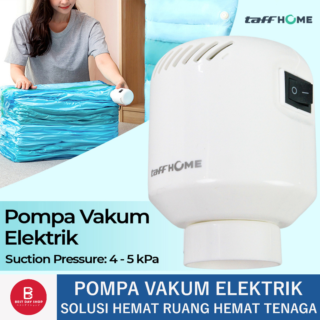POMPA VAKUM KANTONG PLASTIK TRAVEL / POMPA VAKUM ELEKTRIK / POMPA VAKUM BAJU MULTIFUNGSI