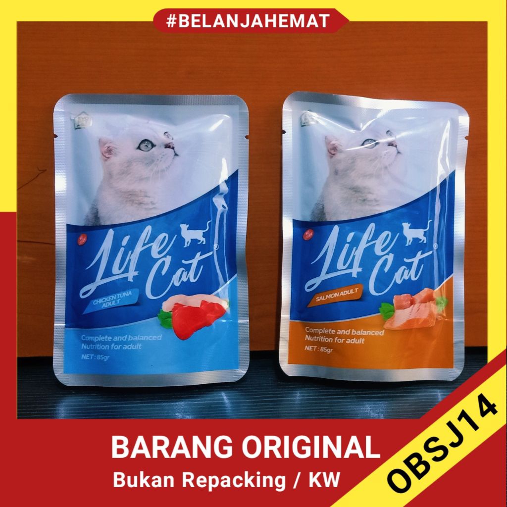 life cat adult makanan basah kucing