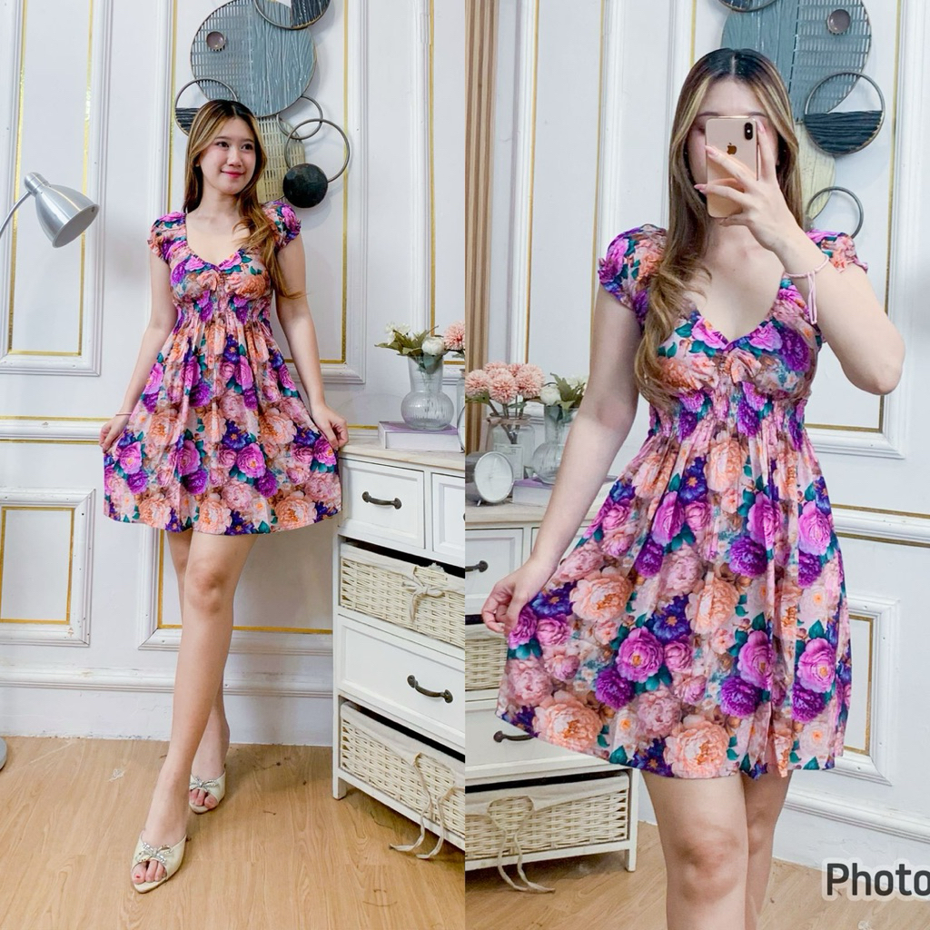 Daster lindy/dress anti pelakor/dress sexy/rayon bali/kerut/pendek