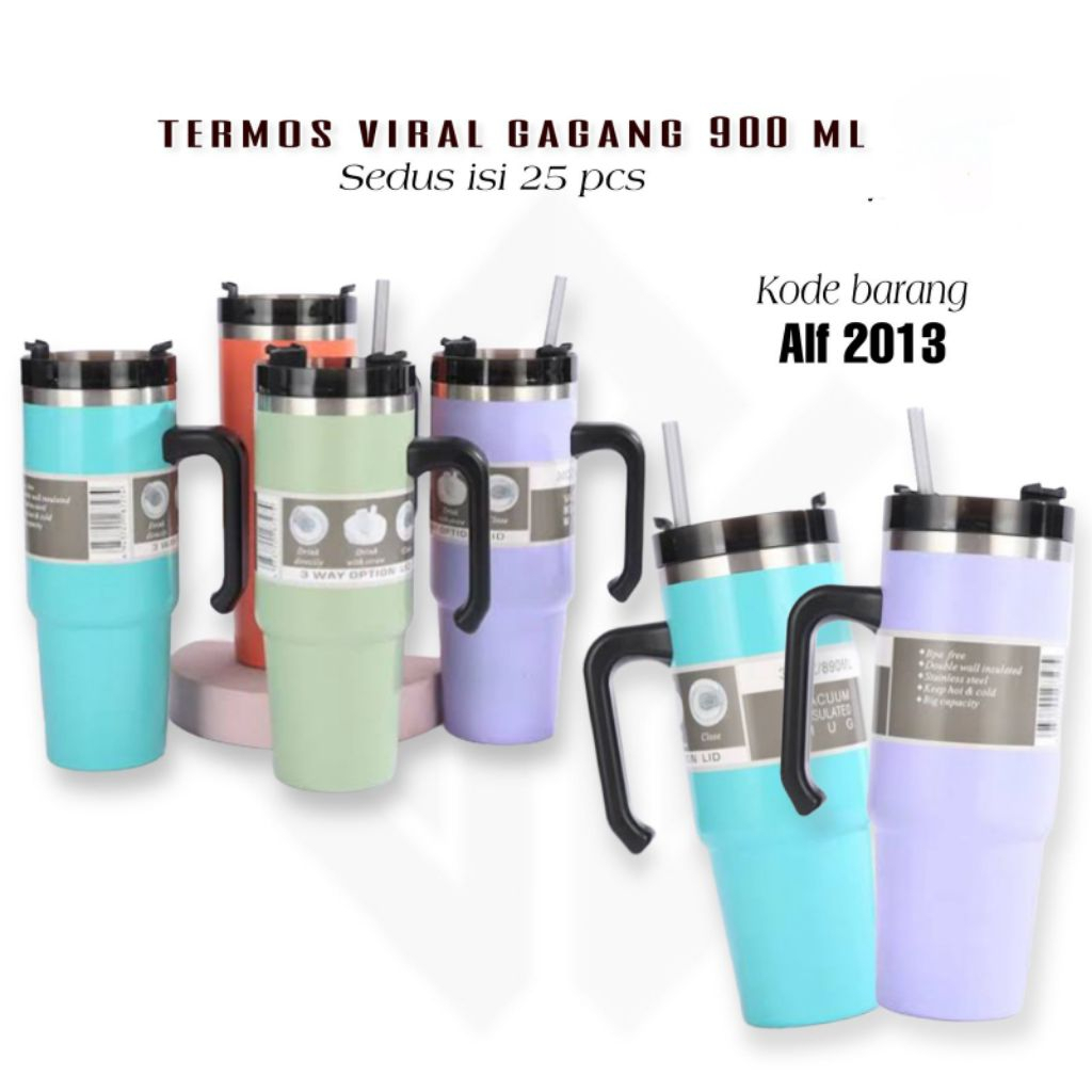 Tumbler stainless gagang 1000ml