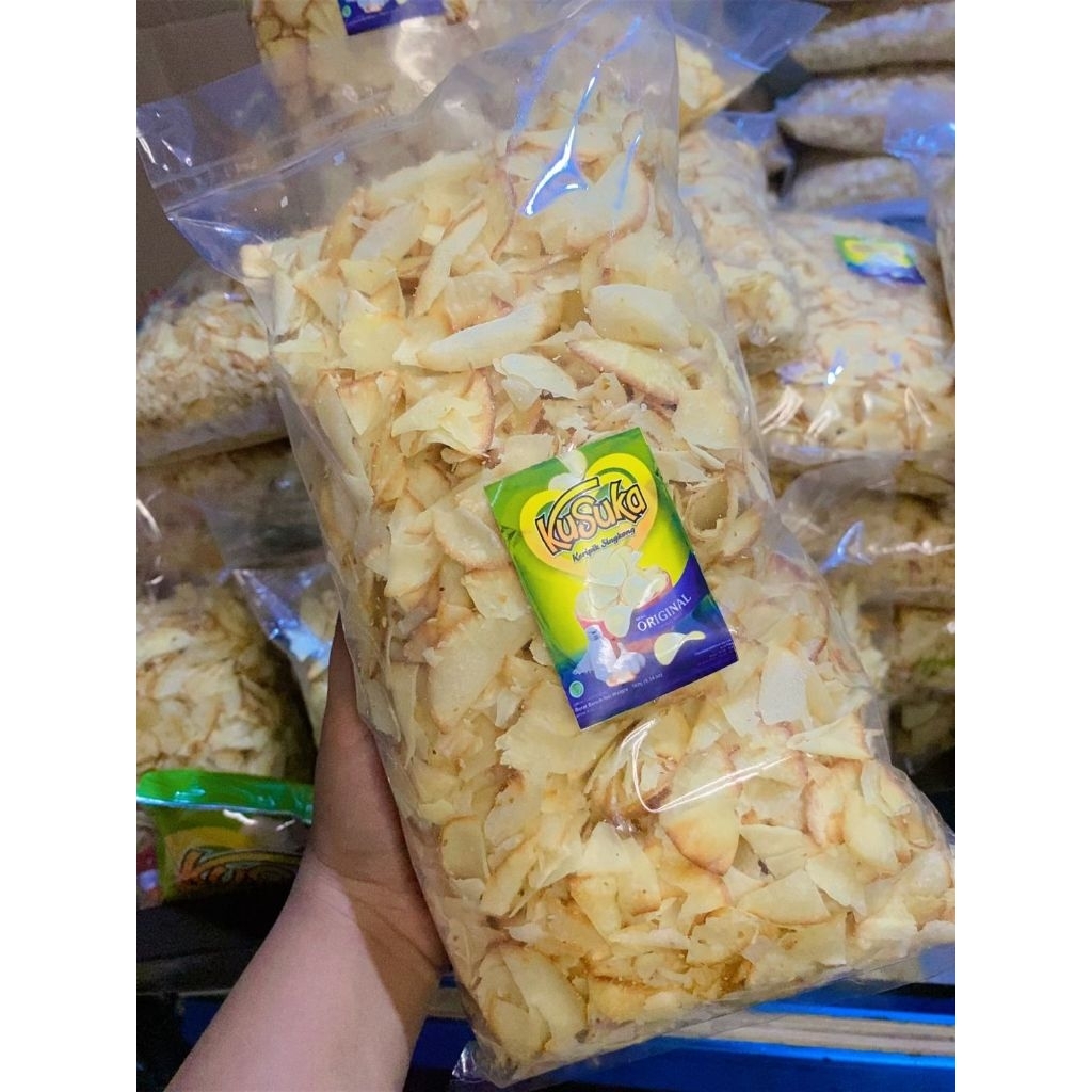 KERIPIK SINGKONG PATAHAN KUSUKA 500GR [ORIGINAL]
