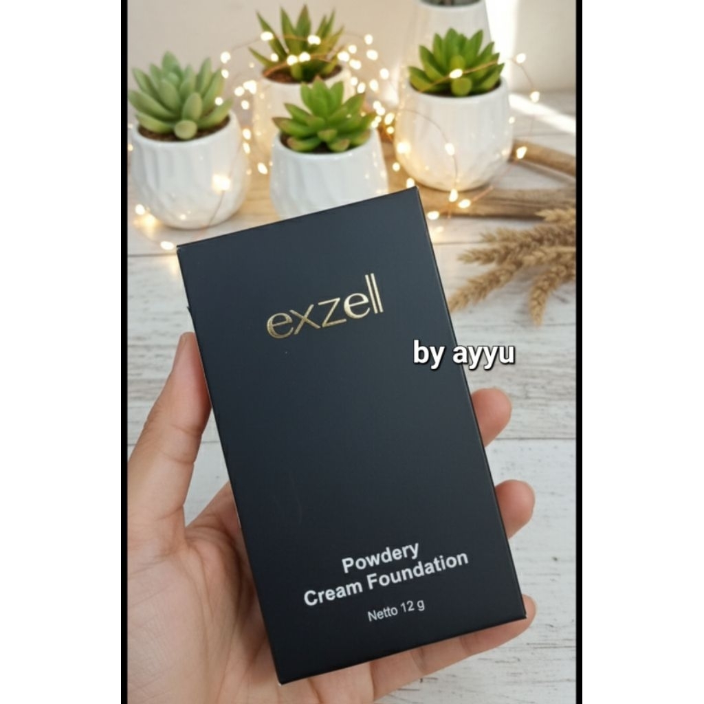 Exzell Powdery Cream Foundation (Bedak Basah) High Coverage 12 gr