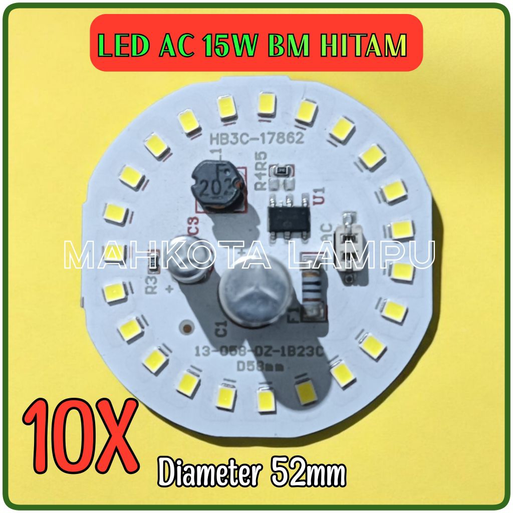 ( 10x ) PCB LAMPU LED AC 15W PUTIH SUPER TERANG