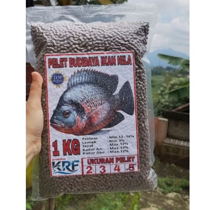 PAKAN PELET IKAN NILA PEMBESARAN BUDIDAYA IKAN NILA KEMASAN 1 KG