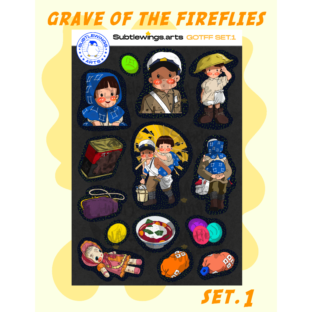 Studio Ghibli Series Stickers | Grave of the Fireflies