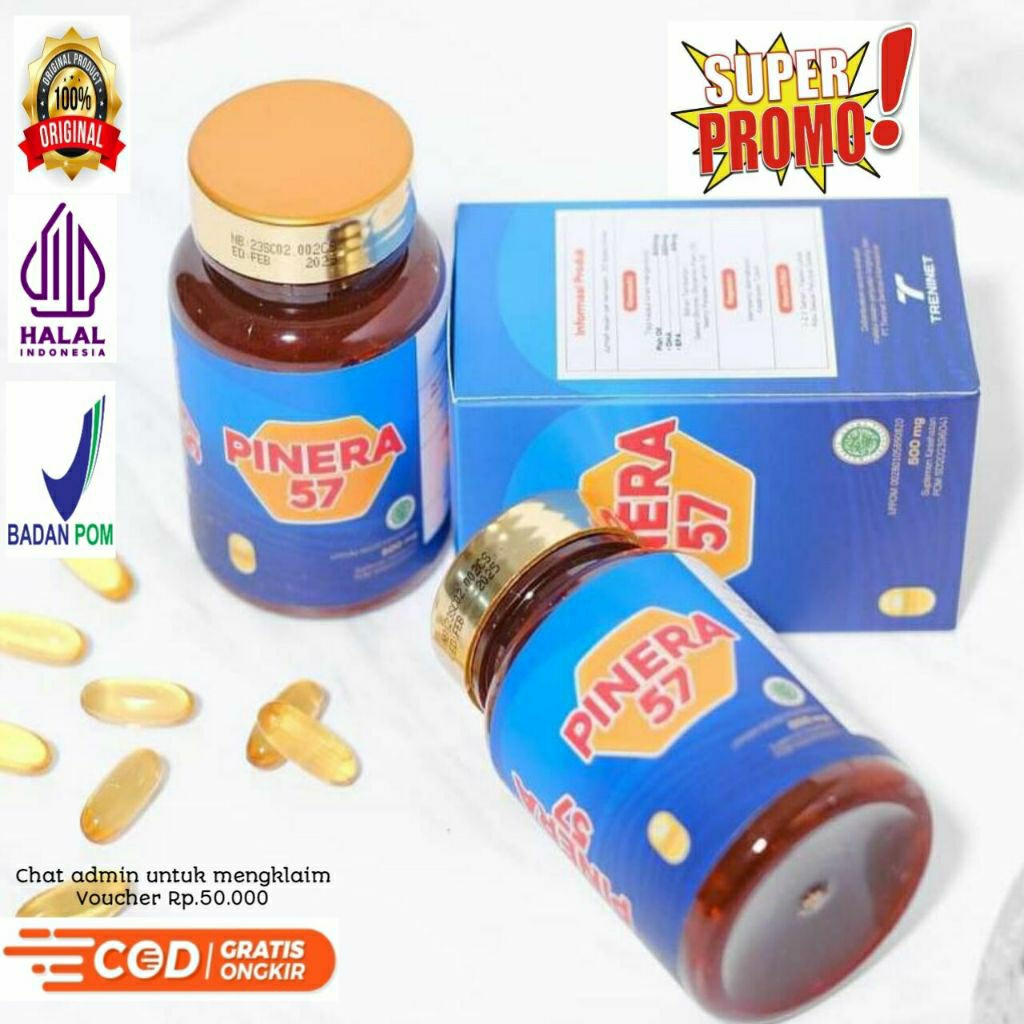 PINERA57 100% ORIGINAL 1 BOX OBAT DIABETES STROKE KOLESTEROL JANTUNG ASAM URAT PINERA 57