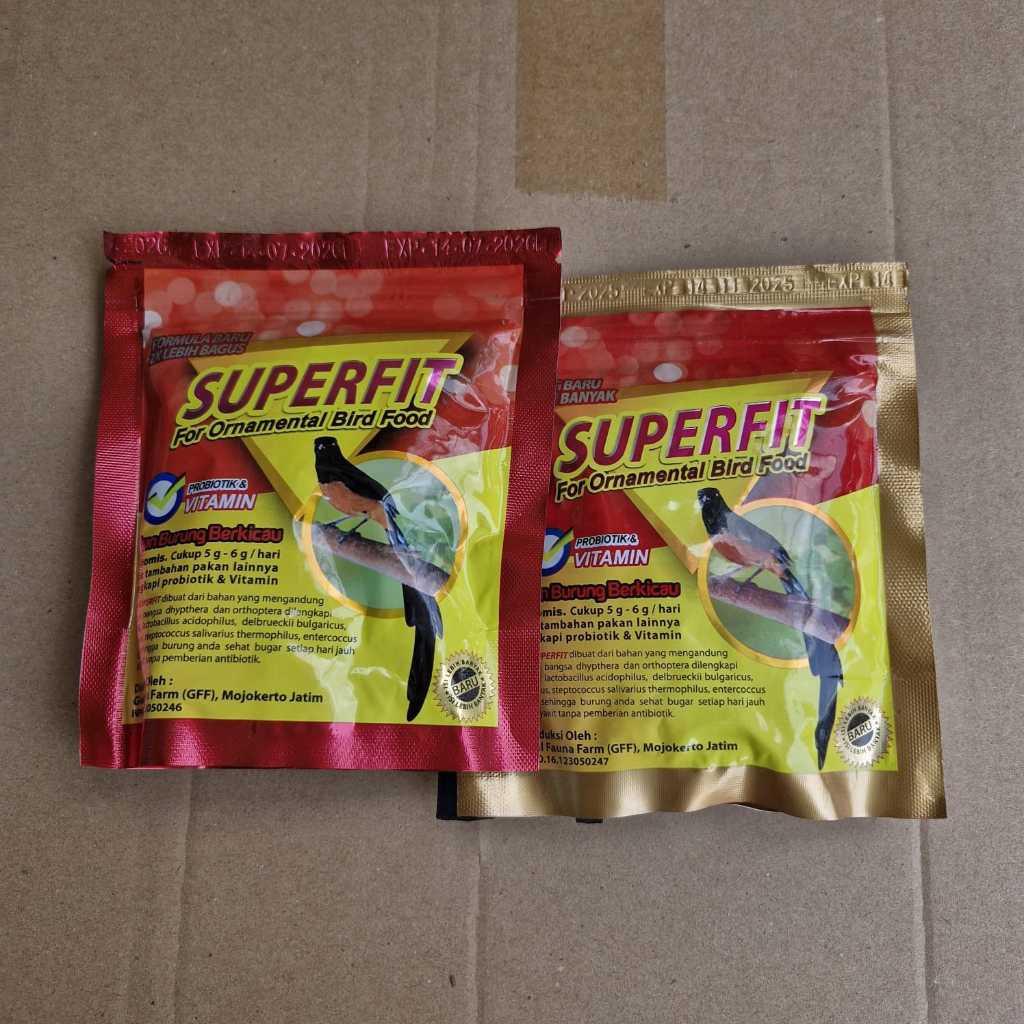 Superfit Gold Dan Merah Voer High Protein Burung Makanan Pakan Burung RED MERAH, GOLD EMAS