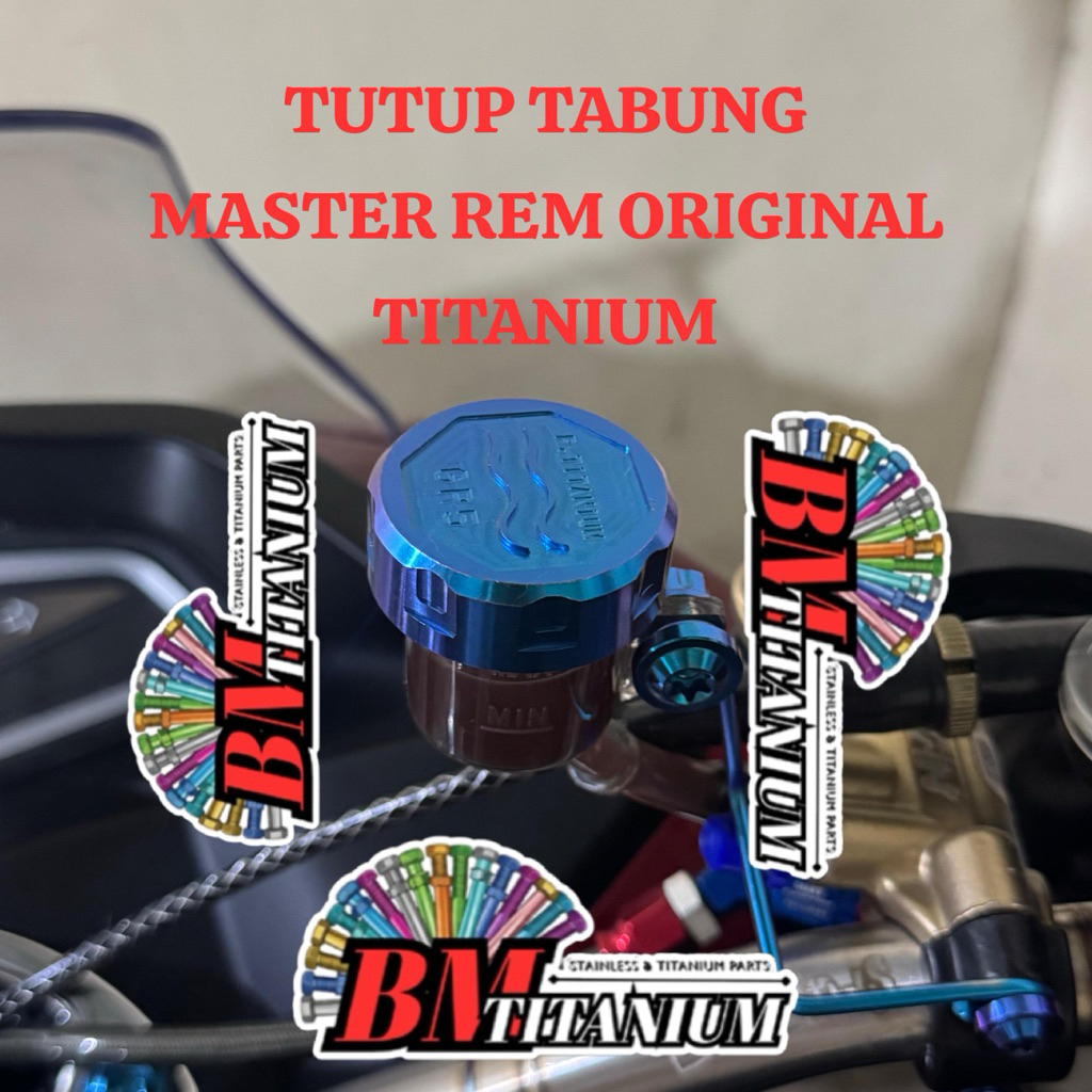 TUTUP TABUNG MINYAK REM TITANIUM TUTUP TABUNG MASTER REM TITANIUM ORIGINAL