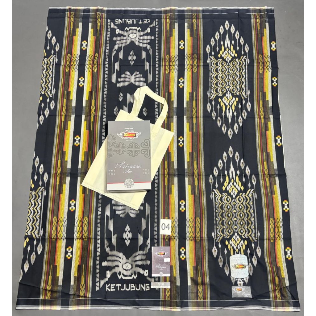 sarung ketjubung Platinum tis silver (kemasan dus + paperbag)