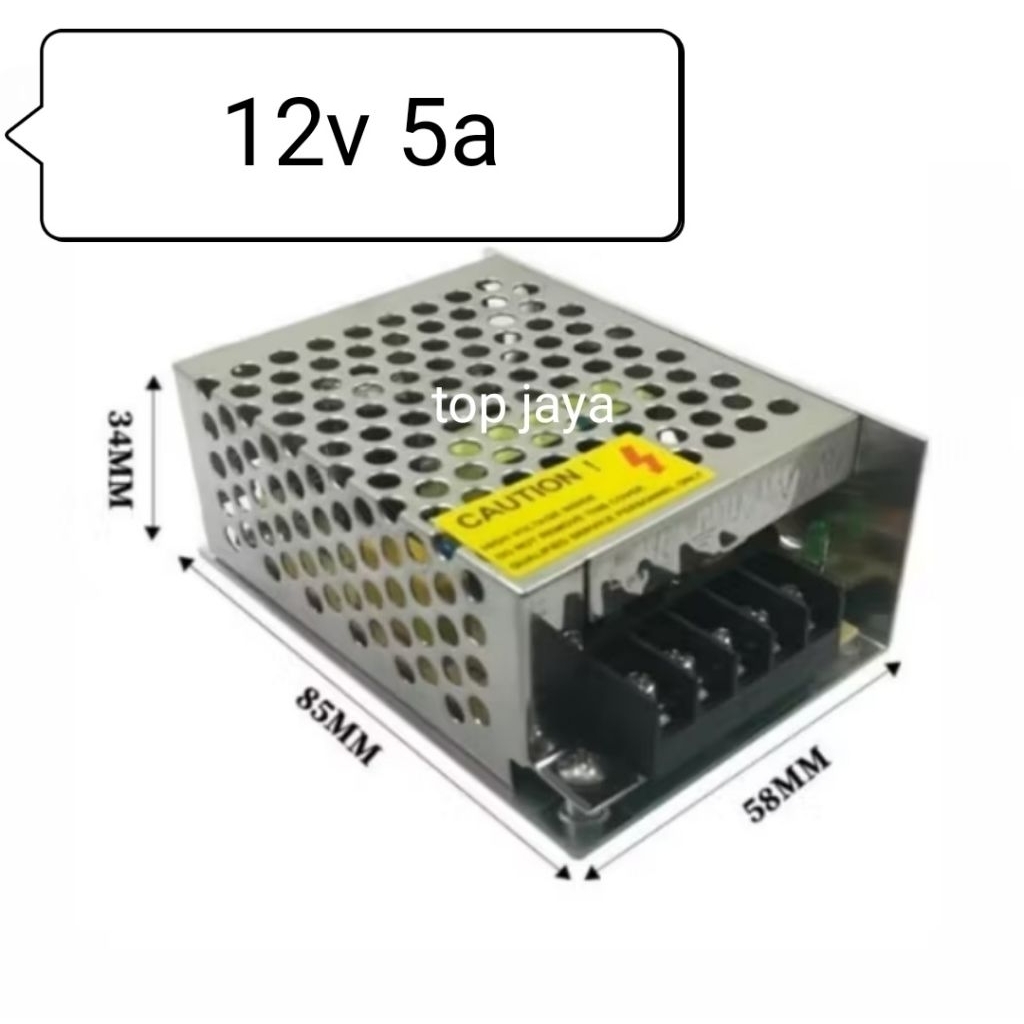 Supply Power supply adaptor switching 12V 5 Amurni adaptor led strip 5 anmpere 12 volt original taiw