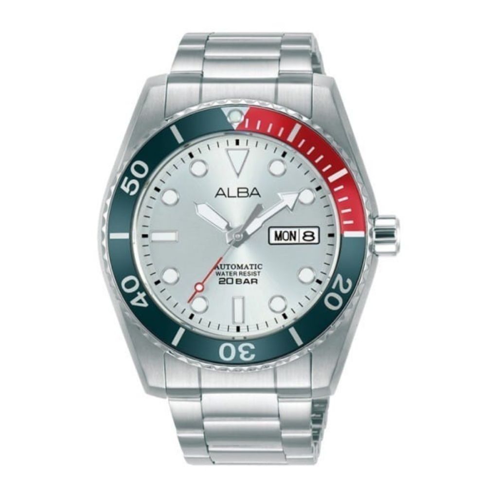 Jam Tangan Pria ALBA Mechanical AL4295X1 al4295 Automatic Silver Dial Original