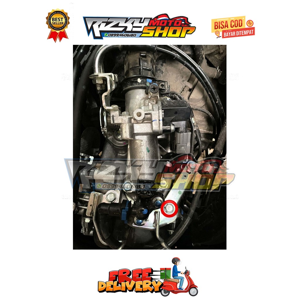 BAUT SELANG INJECTOR BENSIN BAWAH ( 1 BAUT ) MODEL PIRAMID PCX VARIO BEAT DELUXE SCOOPY ADV STYLO GE