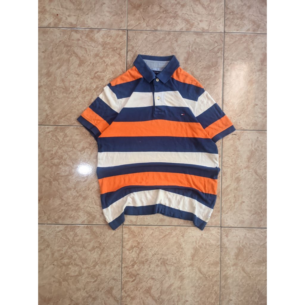 stripped polo shirt 2000s vintage tommy hilfigers