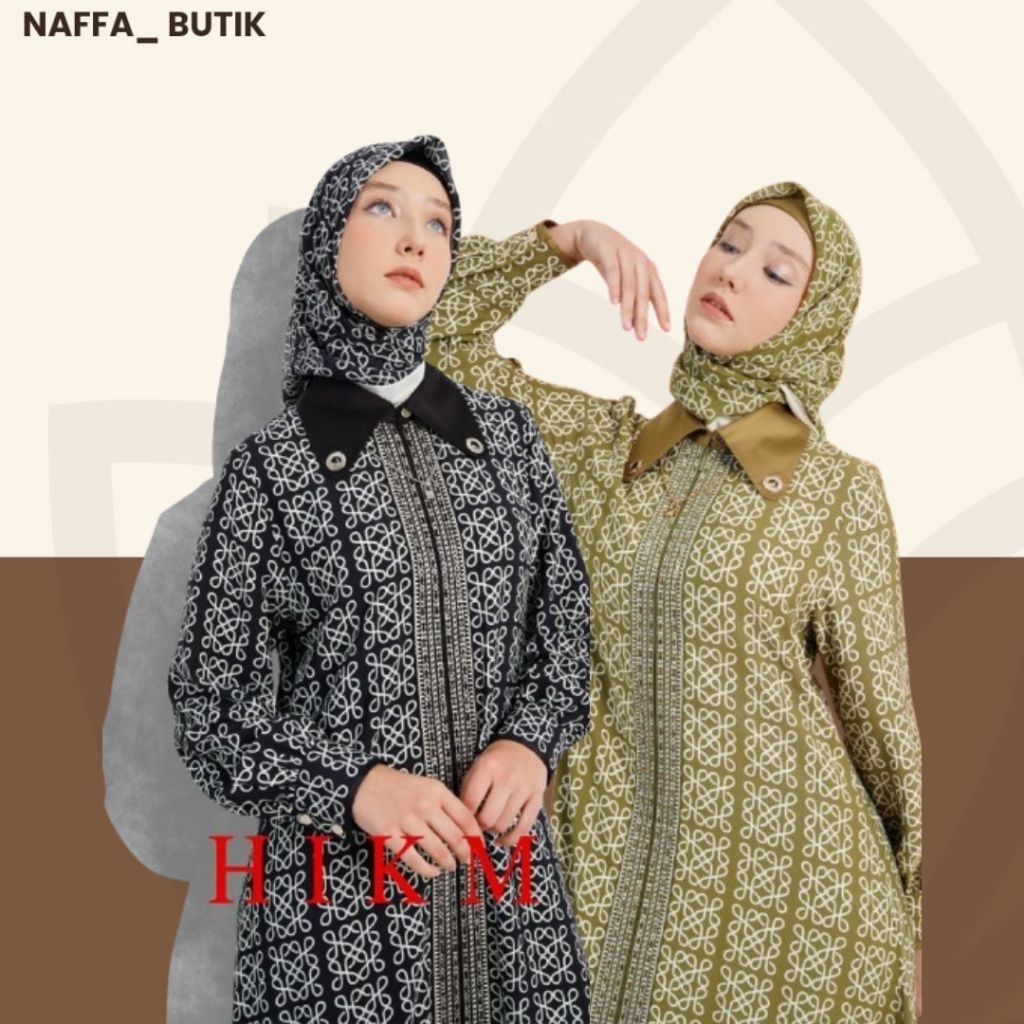 HIKMAT GAMIS ABAYA A6675_02 black DAN green