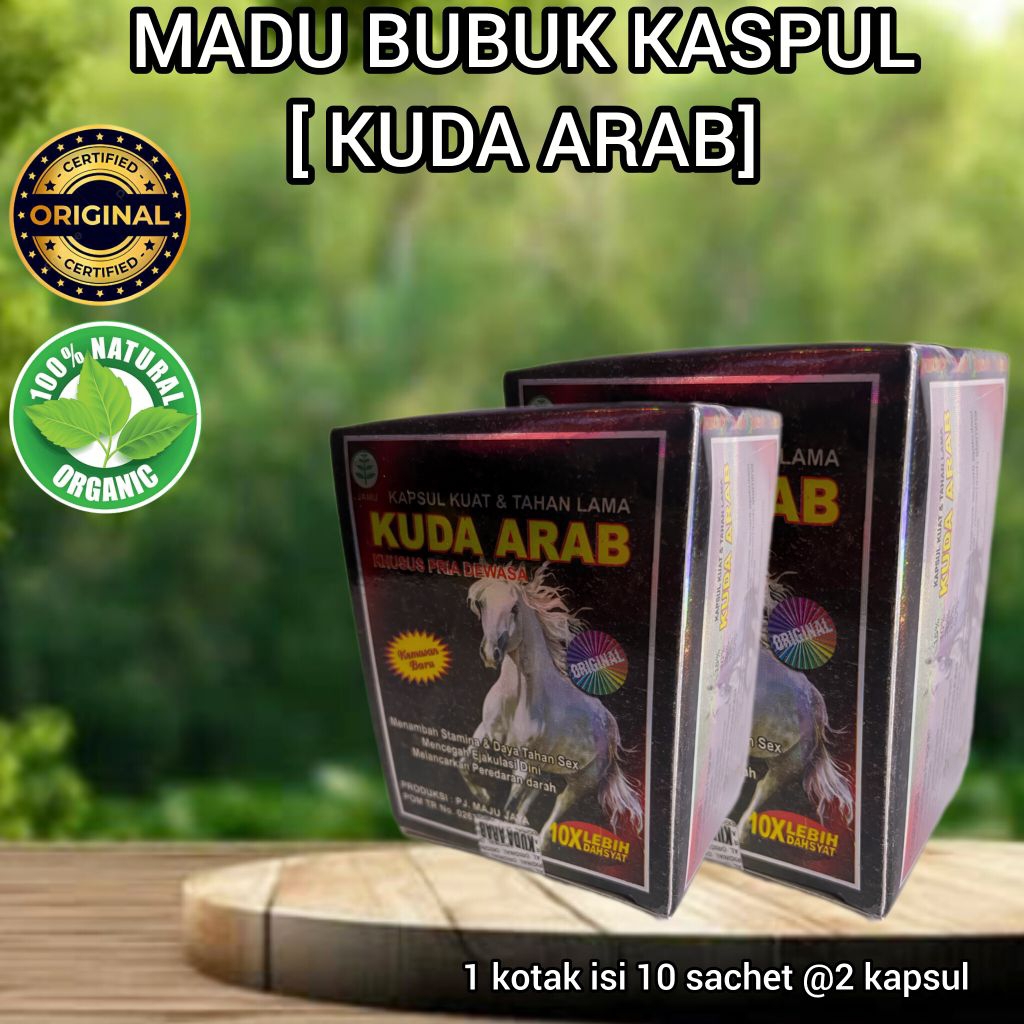 madu bubuk murni kapsul cap kuda AL NGAROBIAH