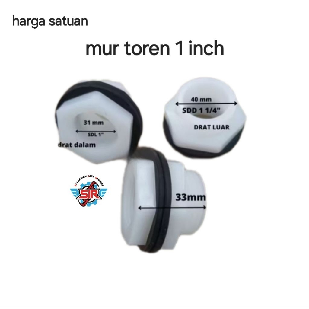 Drat mur torn tangki air tandon 1 inch