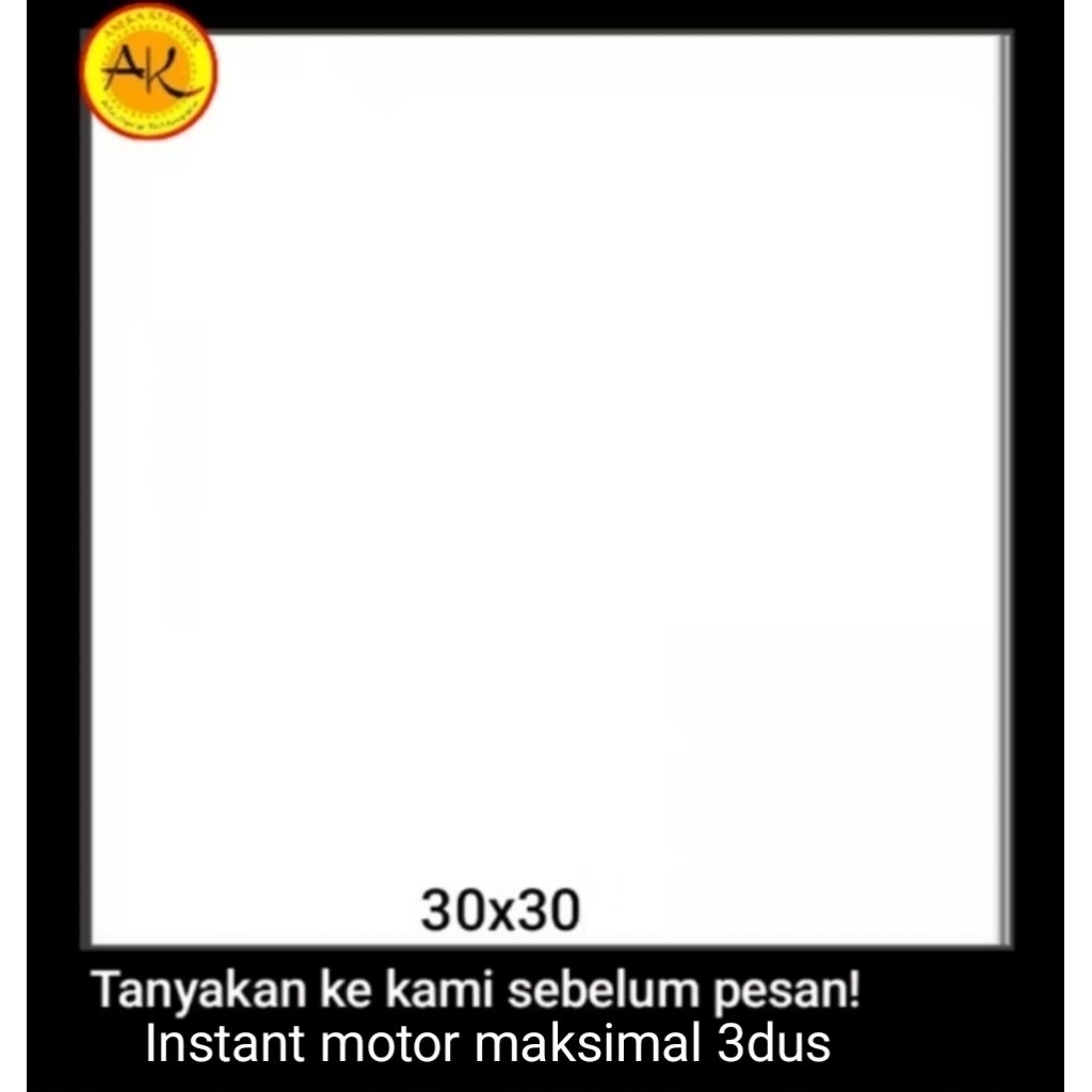 Keramik Lantai Ruangan 30x30 Putih Polos Mulia