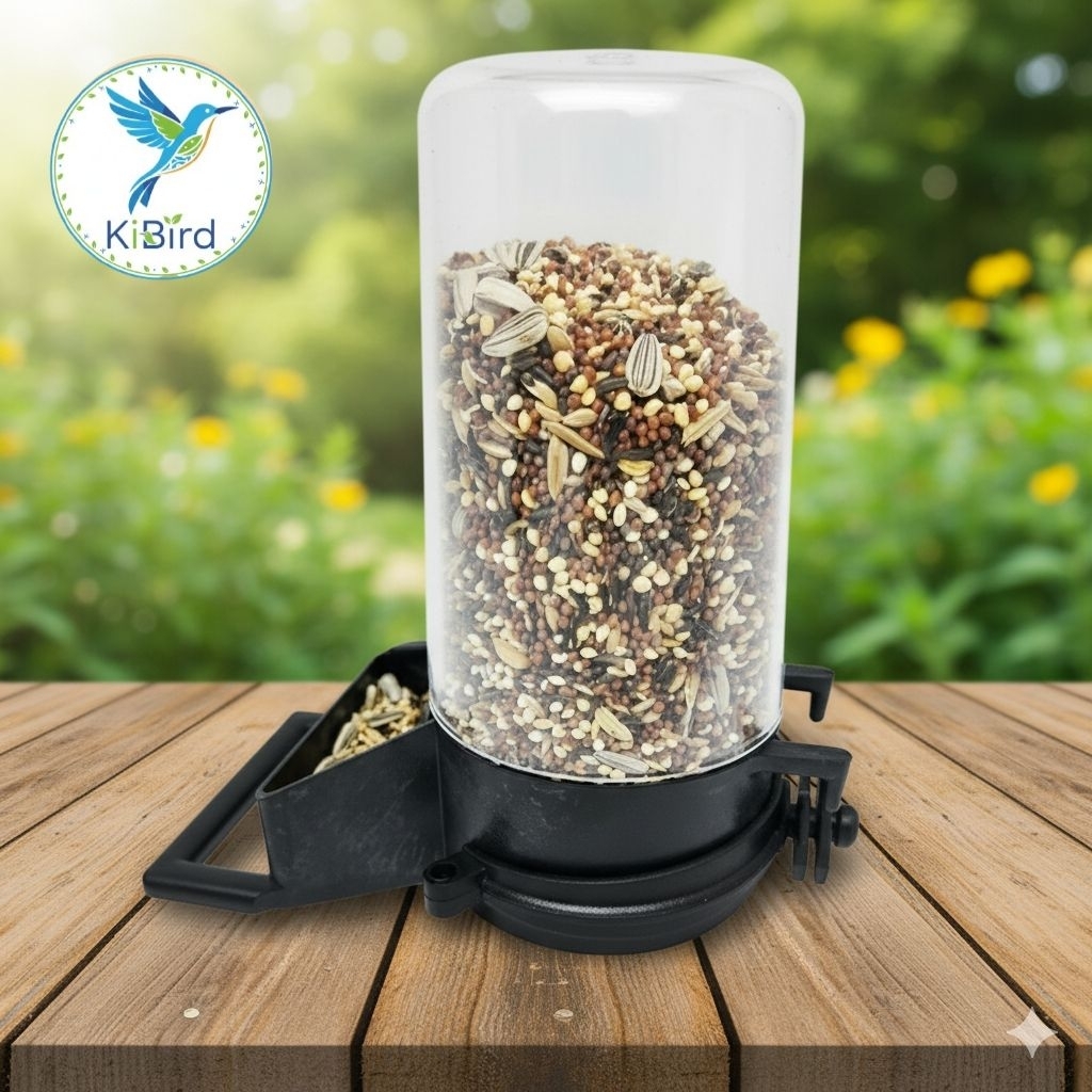 CEPUK JUMBO WADAH DISPENSER TABUNG PAKAN MINUM BURUNG UKURAN JUMBO KEPALA LEBAR