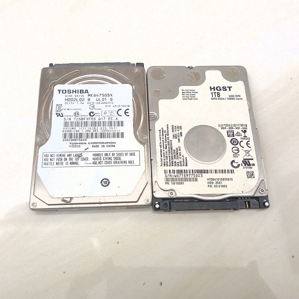 HDD Not Detect. 1TB + 640GB. Hardisk Harddisk Error / Rusak